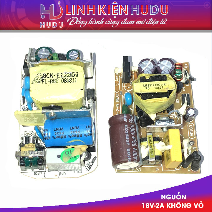 Nguồn 18V – 2A không vỏ cũ